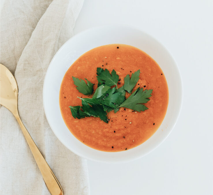 hearty, healthy, tasty carrot soup